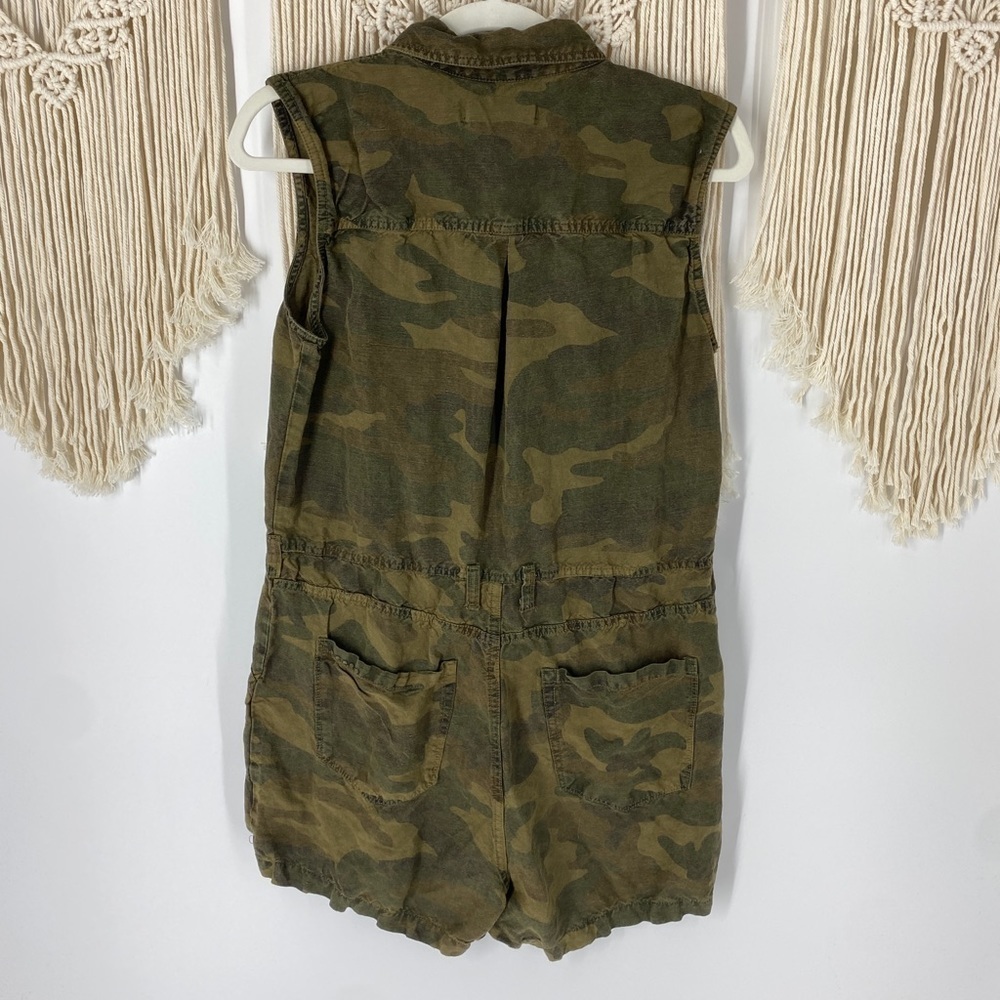 Blanknyc Camouflage Green Short Romper Collared - Picture 5 of 5